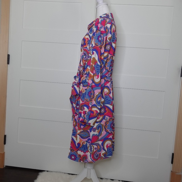 Intempo Women's midi wrap multicolor dress resort wear plus size 2X NWT - Picture 3 of 11